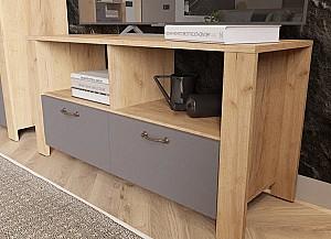 Tumba pentru televizor ML Mobila Vega Nr.8 RTV Stejar Auriu/Antracit