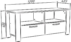 Tumba pentru televizor ML Mobila Vega Nr.8 RTV Stejar Auriu/Antracit