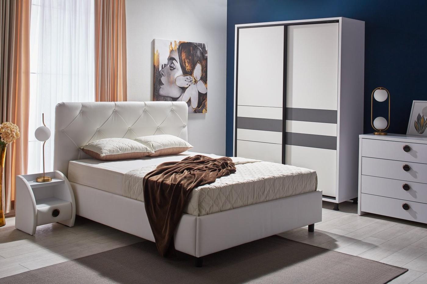 Set dormitor Ambianta Cristal Alb