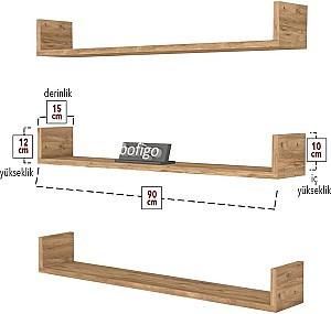 Raft de perete Bofigo 13-90-02 Pine