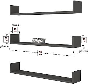 Raft de perete Bofigo 13-90-08 Anthracite