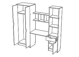 Masa pentru calculator ML Mobila Junior 3 Atlie Deschis/Alb