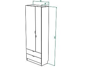 Dulap pentru copii ML Mobila Junior 5 Atelie Deschis/Alb