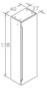 Dulap penal Orka Vento 138x40x27 cm Stejar închis