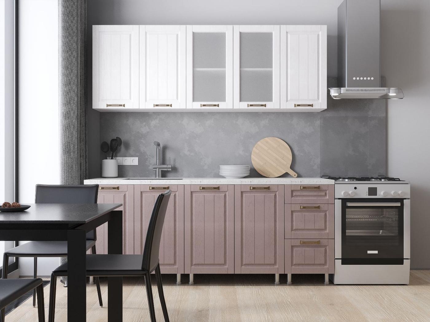 Set mobila bucatarie ML Mobila Provans 2 m Cappuccino/Alb