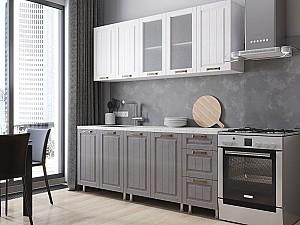 Set mobila bucatarie ML Mobila Provans 2 m Grafit/Alb