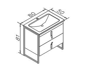Dulap sub lavoar Orka Modena 80 Capucino