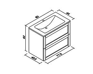 Dulap sub lavoar Orka Su 80 White