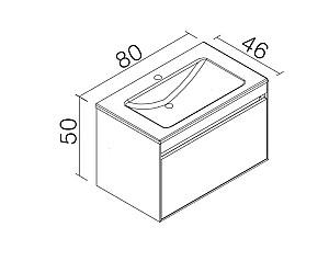 Dulap sub lavoar Orka Patara 80 Legnano