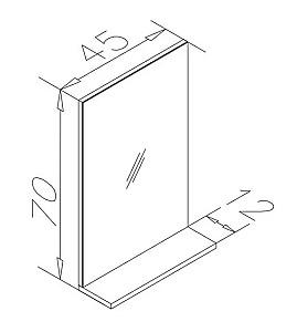 Oglindă Orka Brick 45