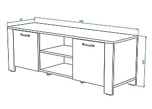 Tumba pentru televizor ML Mobila Vega Nr.13 2D Stejar Kraft Alb/Gri