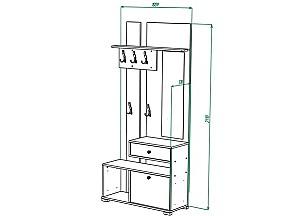 Antreu ML Mobila ML-1 Stejar Kraft Alb/Antracit