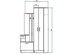 Antreu ML Mobila ML-4 Var.2 Stejar Auriu/Alb