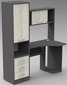 Masa de birou ML Mobila ML-5 Antracit/Stejar craft alb