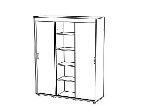 Dulap-cupe ML Mobila ML-1 (1.8x2 m) Stejar Auriu