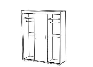 Dulap-cupe ML Mobila ML-1 (1.8x2 m) Stejar Auriu