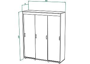 Dulap-cupe ML Mobila ML-1 (1.8x2 m) Stejar Auriu