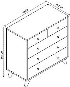 Comoda Bofigo 27-03-41 Sapphire Oak/White