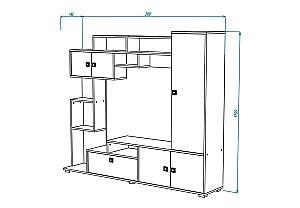 Living ML Mobila ML-11 Stejar Kraft Alb/Antracit