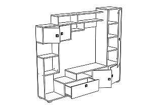 Living ML Mobila ML-11 Stejar Kraft Alb/Antracit