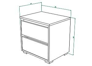 Noptiera ML Mobila Nais Nr.1 Stejar Auriu/Alb
