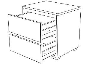 Set dormitor ML Mobila Nais Stejar Kraft Alb/Antracit, Modern