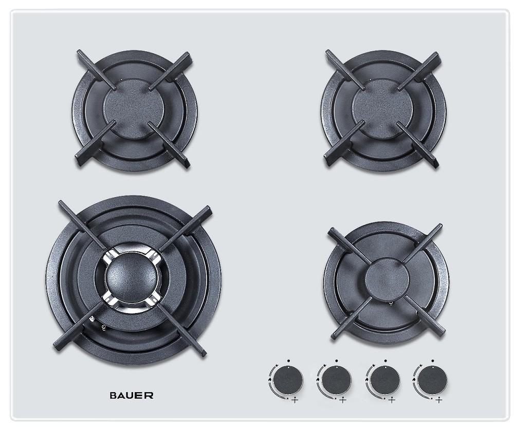 Plita pe gaz incorporabila Bauer GH-604BG04W