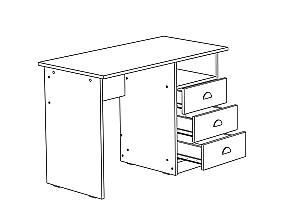 Masa de birou ML Mobila Rio Nr.7 Stejar Sonoma/Alb