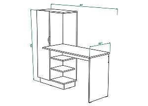 Masa de birou ML Mobila Junior 4 Stejar Auriu/Alb