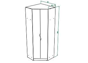 Dulap colt ML Mobila Junior 7 Stejar Auriu/Alb