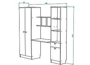Mobila camera copii ML Mobila Junior 3 MDF Alb/Orange