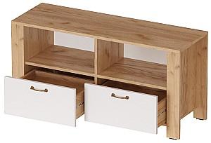 Tumba pentru televizor ML Mobila Vega Nr.8 Stejar Auriu/Alb