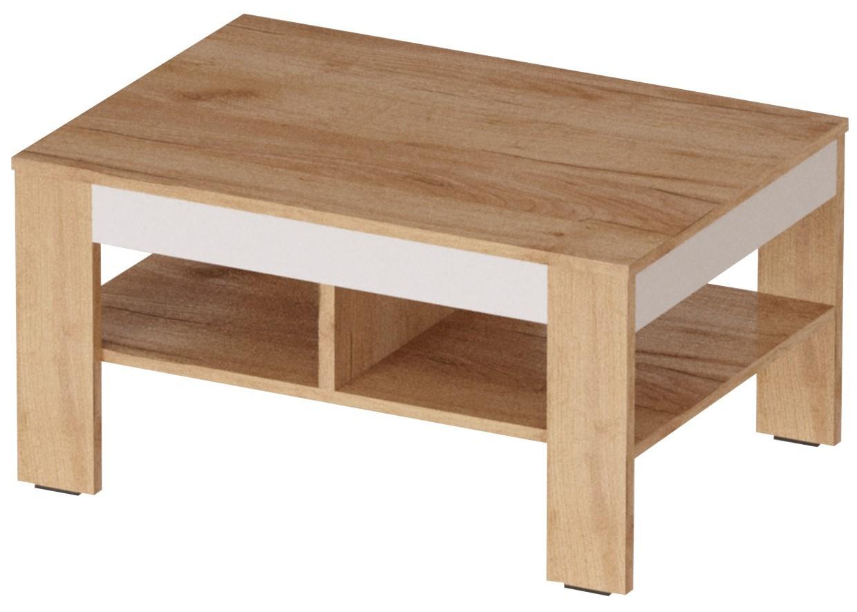 Masuta de cafea, reviste ML Mobila Vega Nr.9 Stejar Auriu/Alb