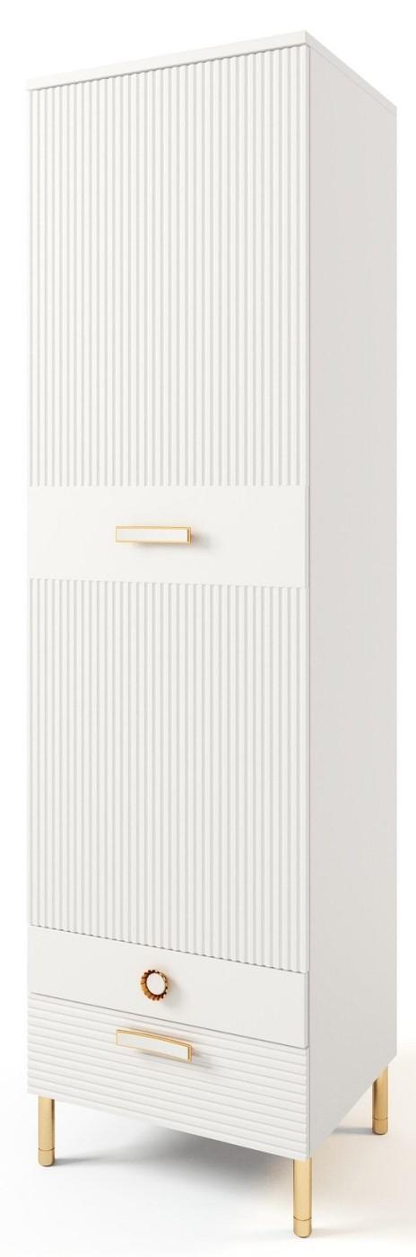 Dulap penal ML Mobila Velvet Nr.3 600 Alb/Auriu