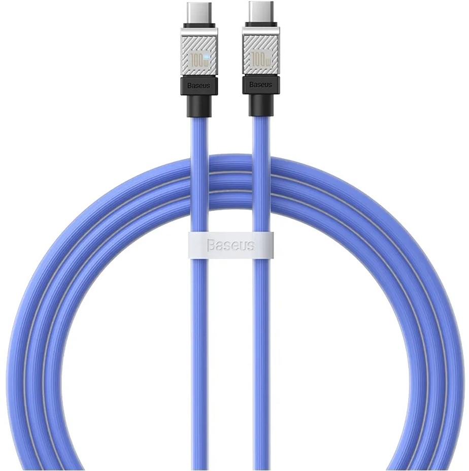 USB сablu Baseus Cable CoolPlay Series Type-C to Type-C 5A 100W 1m Blue