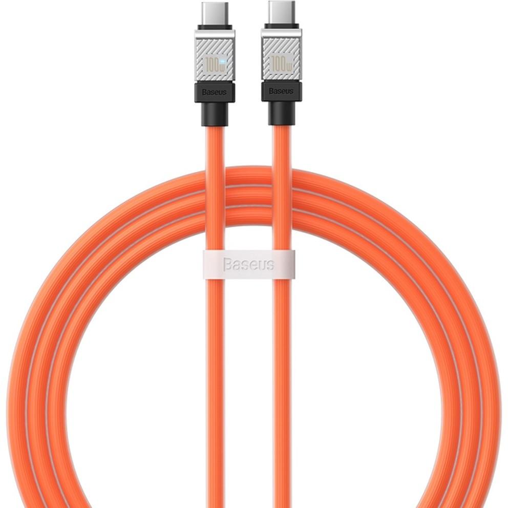 USB сablu Baseus Cable CoolPlay Series Type-C to Type-C 5A 100W 1m Orange