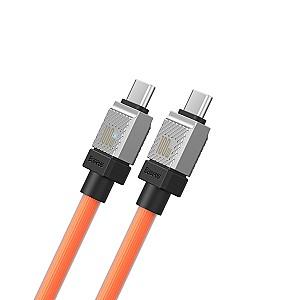USB сablu Baseus Cable CoolPlay Series Type-C to Type-C 5A 100W 1m Orange