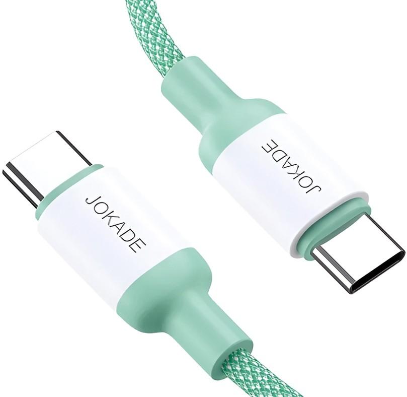 USB сablu Jokade Type-C to Type-C 5A 100W 1M JA014 Green