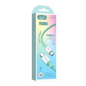 USB сablu Jokade Type-C to Type-C 5A 100W 1M JA014 Green