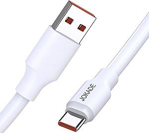 USB сablu Jokade USB-A to Type-C 120W 1M JA018 White