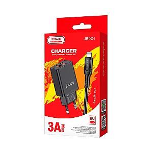 Incarcator telefon Jokade Wall Charger with Cable USB-A to Lightning Dual Port JB024 Black