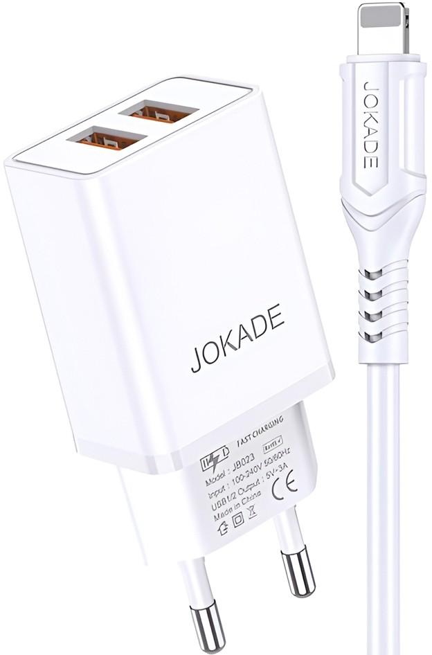 Incarcator telefon Jokade Wall Charger with Cable USB-A to Lightning Dual Port JB024 White