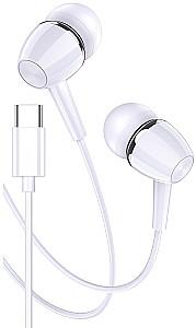 Casti Ksiga Type-C with Mic Jiaxuan KSC-1296 White