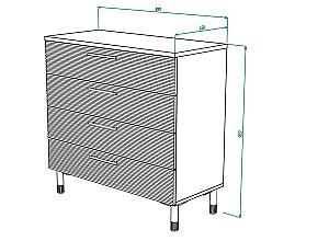 Comoda ML Mobila Velvet Nr.11 1000 Stejar Auriu/Laguna Soft