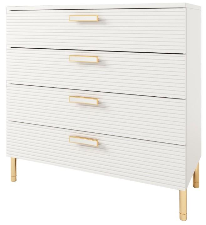 Comoda ML Mobila Velvet Nr.11 1000 Alb/Auriu