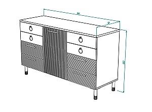 Comoda ML Mobila Velvet Nr.12 1500 Stejar Craft Alb/Laguna Soft