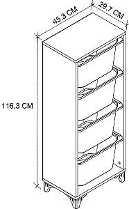 Cos pentru jucarii Bofigo 12-04-02 Pine/White