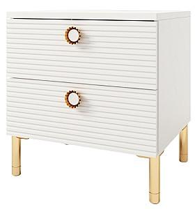 Set dormitor ML Mobila Velvet Nr.1 Alb/Auriu, Modern