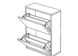 Dulap pentru incaltaminte ML Mobila ML-1 Stejar Auriu