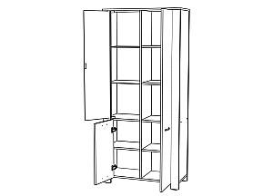 Living ML Mobila Vega Nr.3 Stejar Kraft Alb/Gri